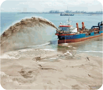Dredging and land reclamation